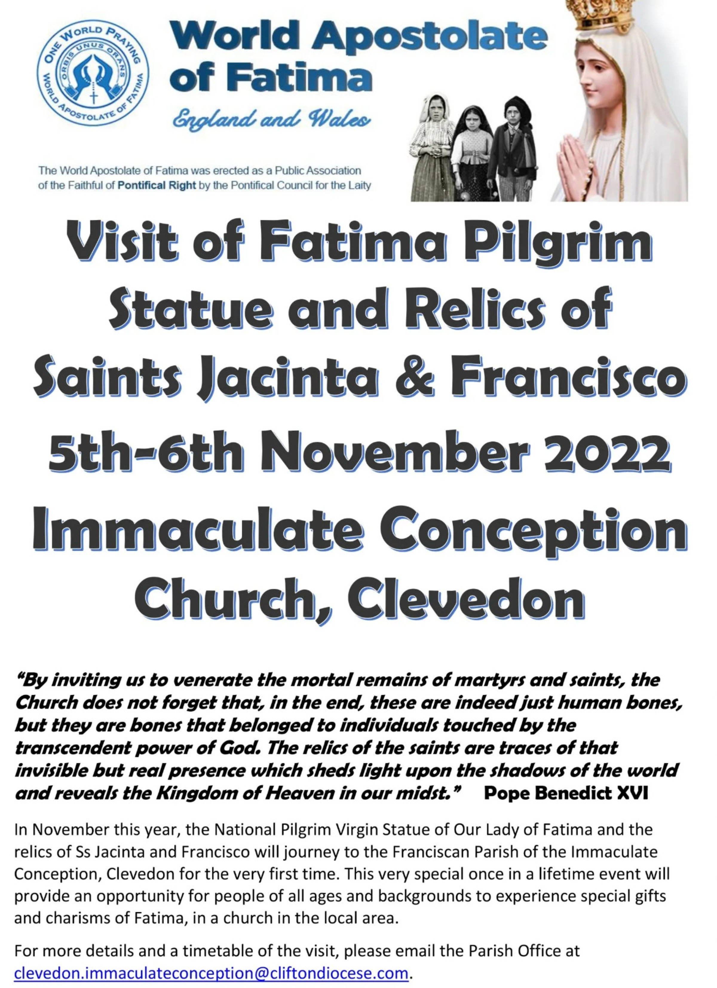 Fatima Statue And Relics Visit Resized
