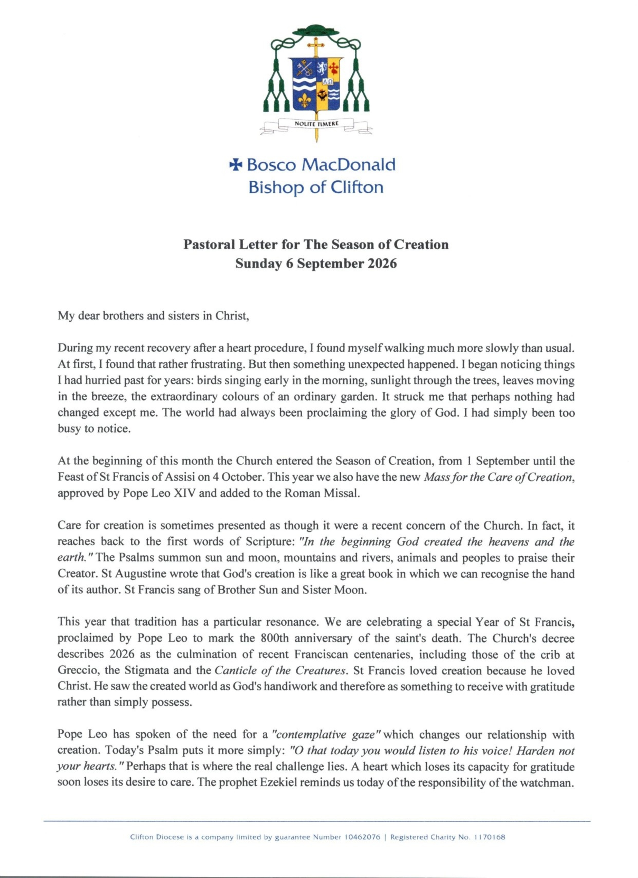 Pastoral Letter For The Season Of Creation   Sunday 6 September 2026 Page 0001