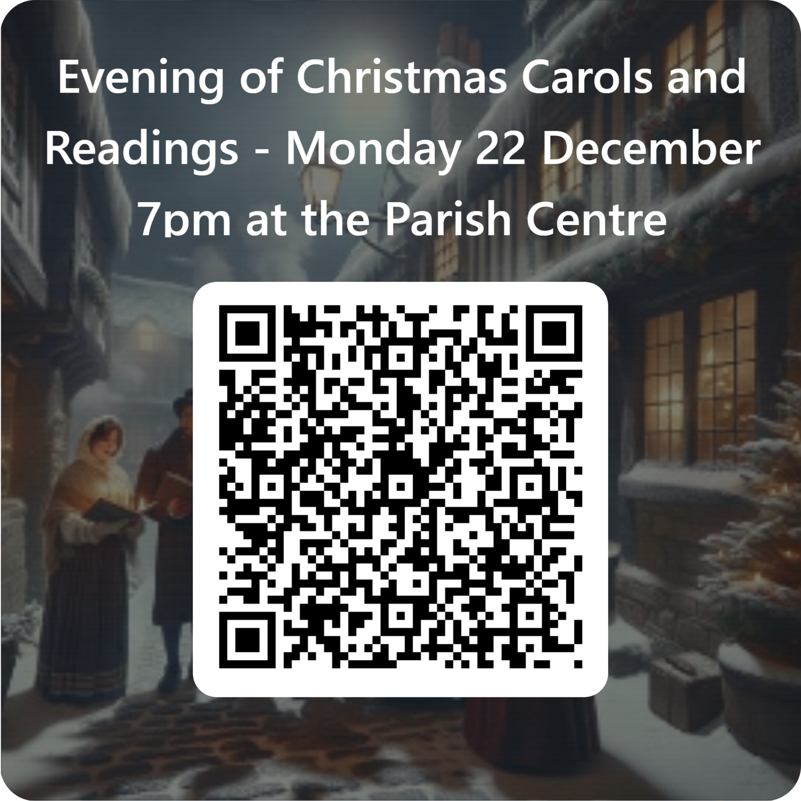 Qrcode For Evening Of Christmas Carols And Readings   Monday 22 December 7pm At The Parish Centre
