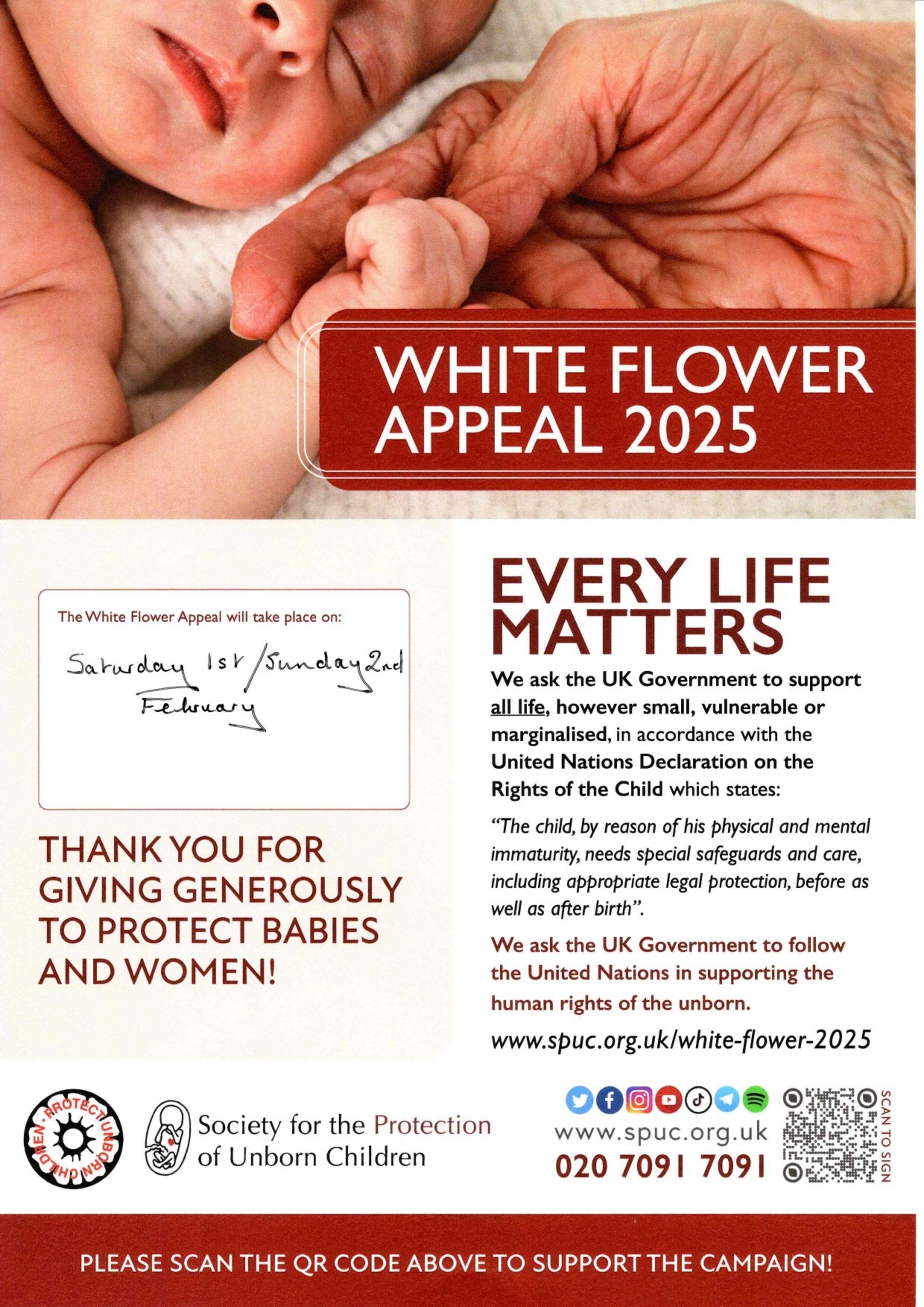 White Flowerr Appeal 2025   Poster Page 0001