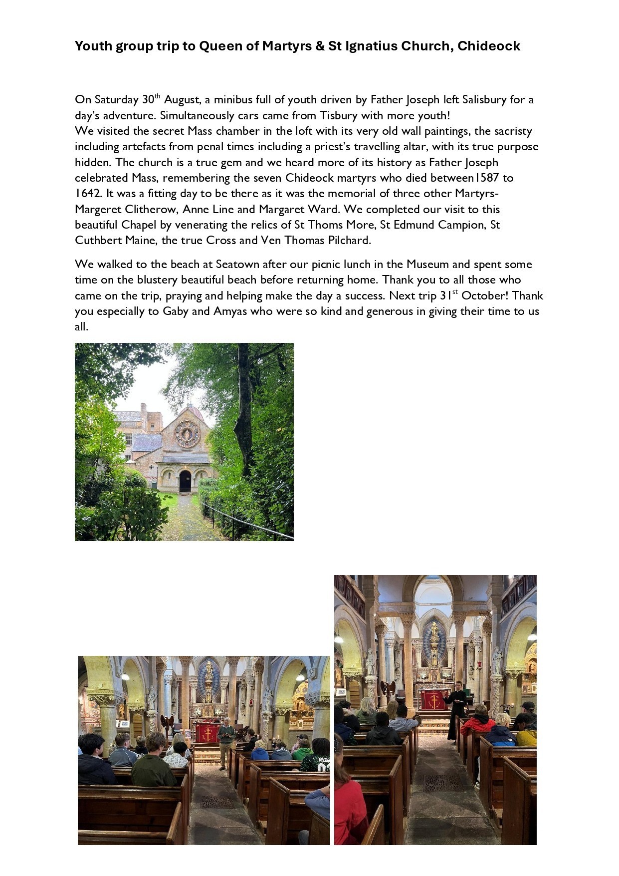 Chideock Visit Page 0001