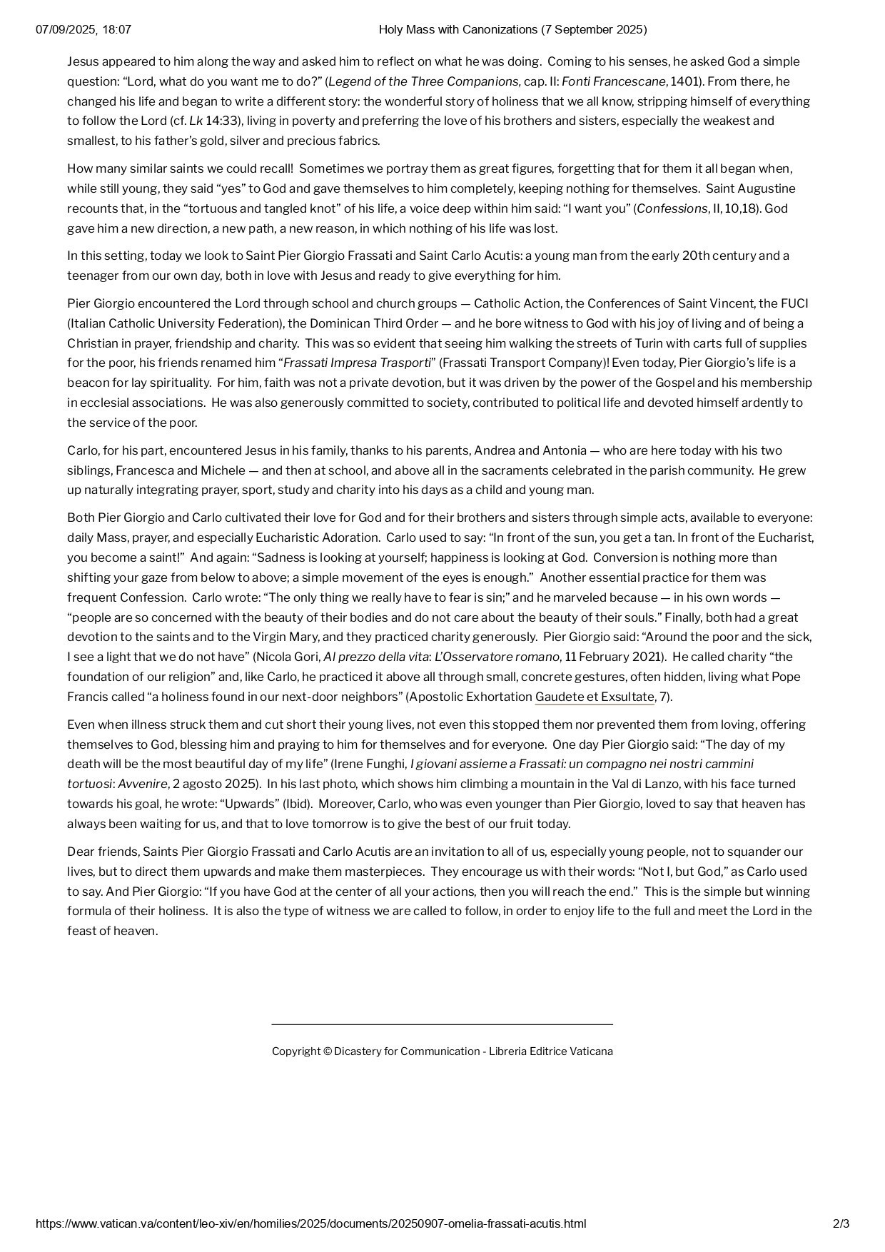 Holy Mass With Canonizations 7 September 2025 Page 0002