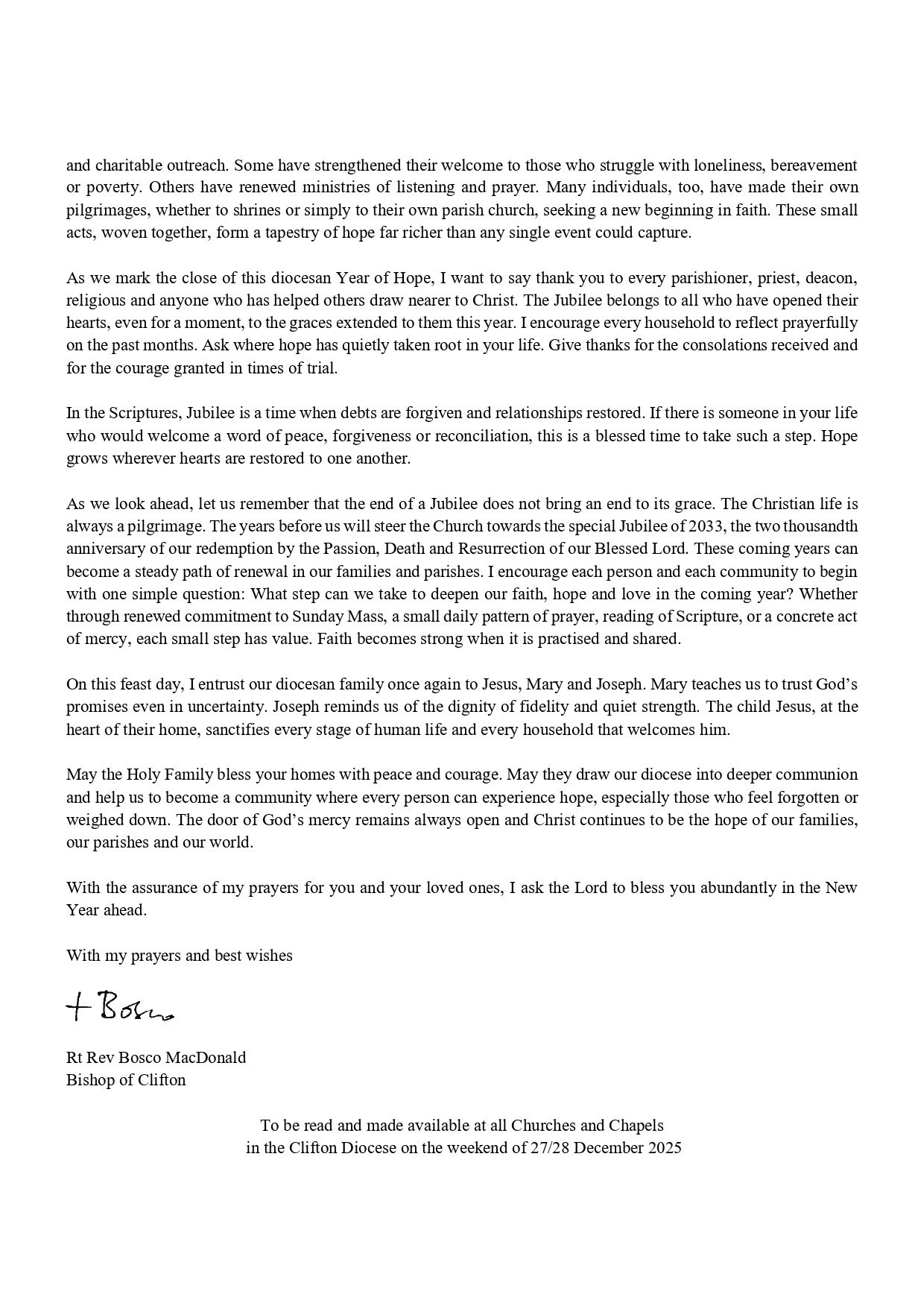 Pastoral Letter For The Feast Of The Holy Family December 27 2025 Page 0002