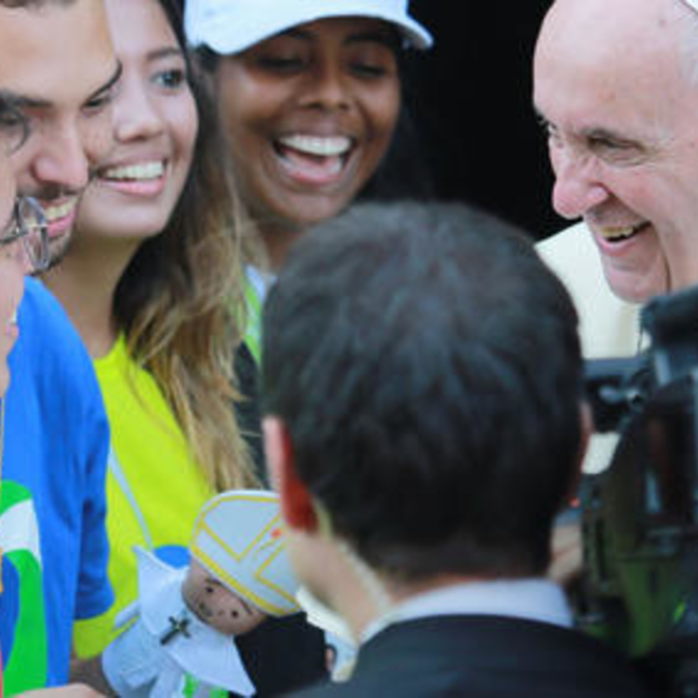 Pope Francis Filmed With Young People Medium