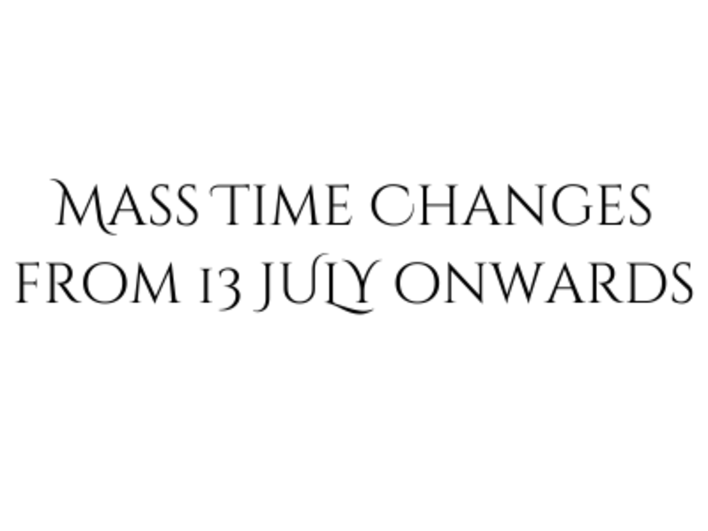 Mass Time Changes