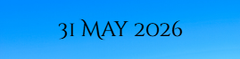 Tis 31 May